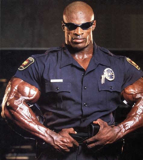 Ronnie Coleman the most muscular cop ever the tallest is shaq if u know any that is bigger comment below #ronniecolamn